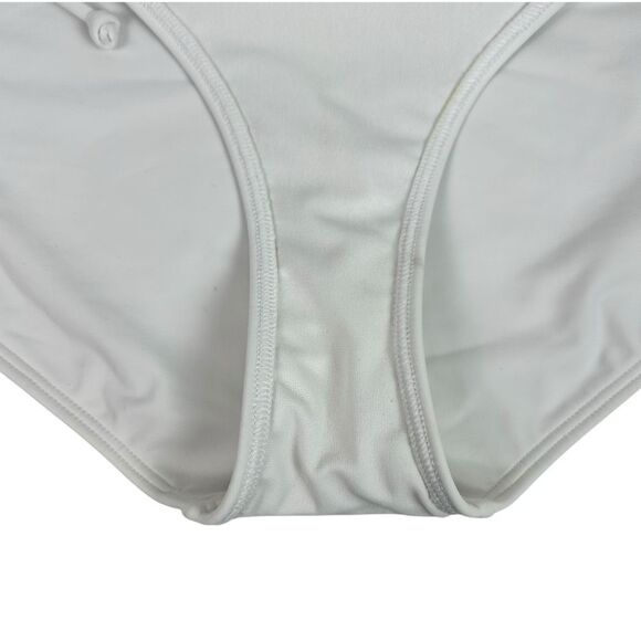 Athleta Side Tie Bikini Bottom Large Wide Band 210817 White - Picture 6 of 7